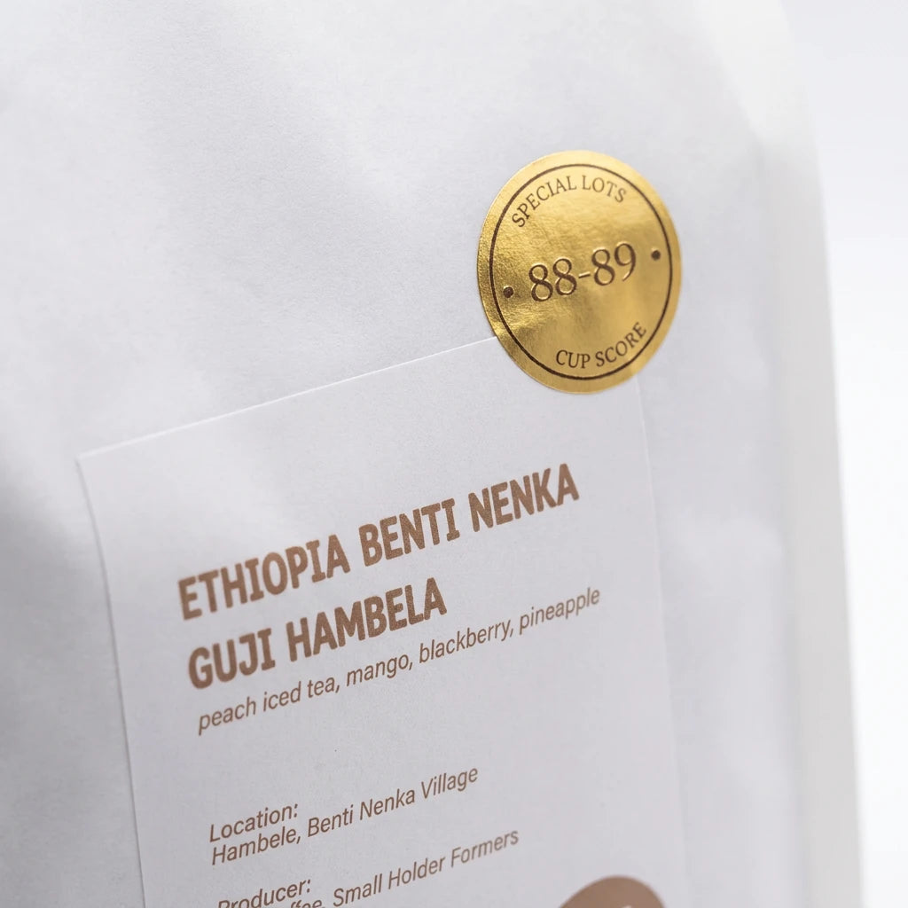 A3 Coffee bag macro label